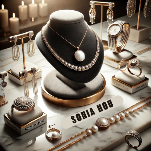 SoniaHou.com homepage showcasing modern and elegant jewellery collections.